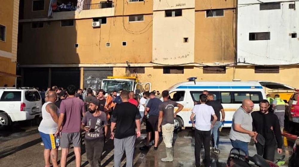 بالفيديو والصور: غارة تستهدف صهريج مياه