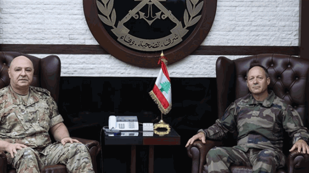 قائد الجيش عرض للتطورات في الجنوب مع نائب رئيس أركان الجيش الفرنسي
