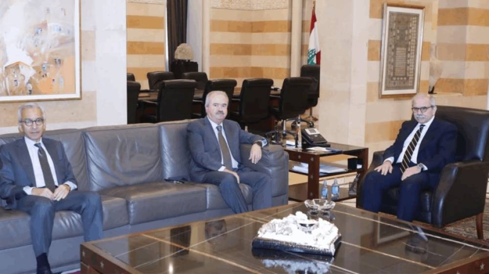 سلام بحث مع جابر والبساط مشروع قانون الفجوة المالية والتقى الحجار