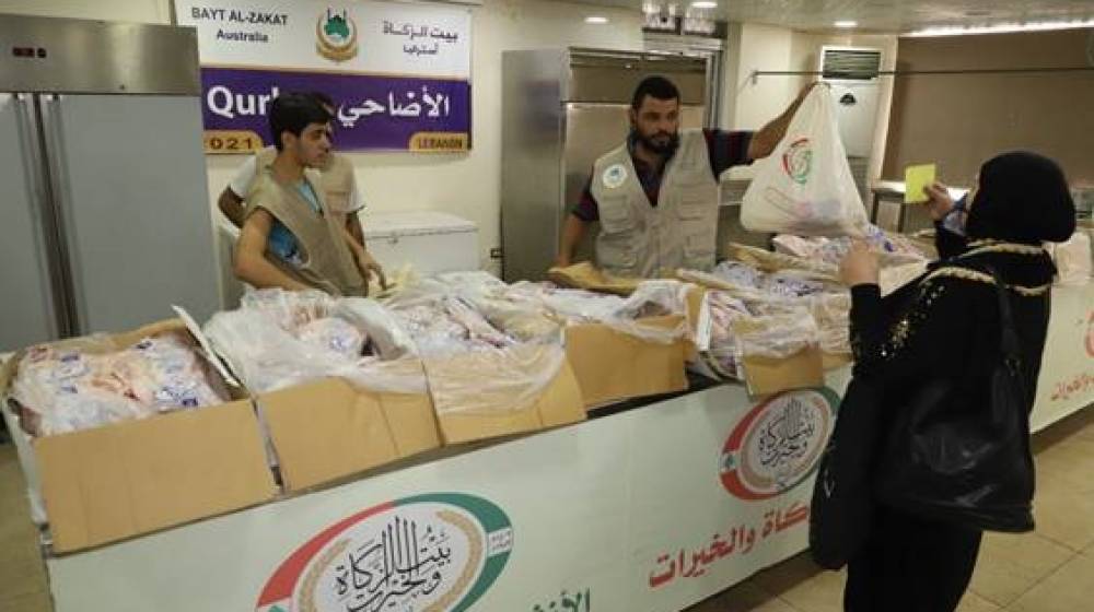 بيت الزكاة في لبنان يوزع الاضاحي الاسترالية على الاسر المحتاجة