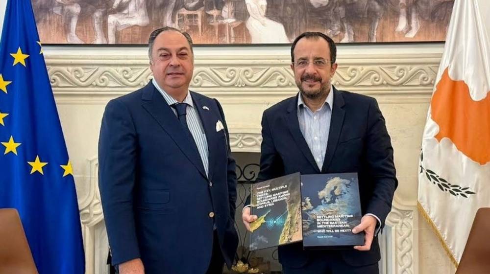 Christodoulides Meets Roudi Baroudi on Maritime Boundaries