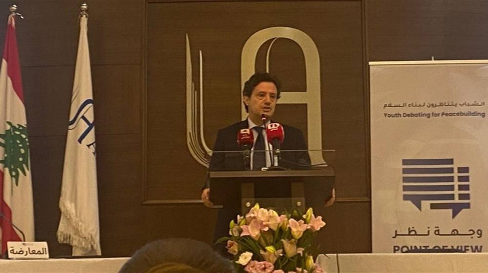المكاري في مناظرة الشباب يتناظرون لبناء السلام: مناخ الحرية في لبنان غير موجود في باقي البلدان