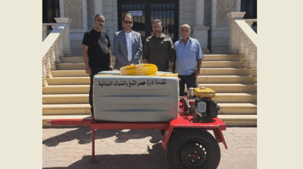 إدارة “الريجي” قدمت مضخة رش مبيدات لإتحاد بلديات بعلبك
