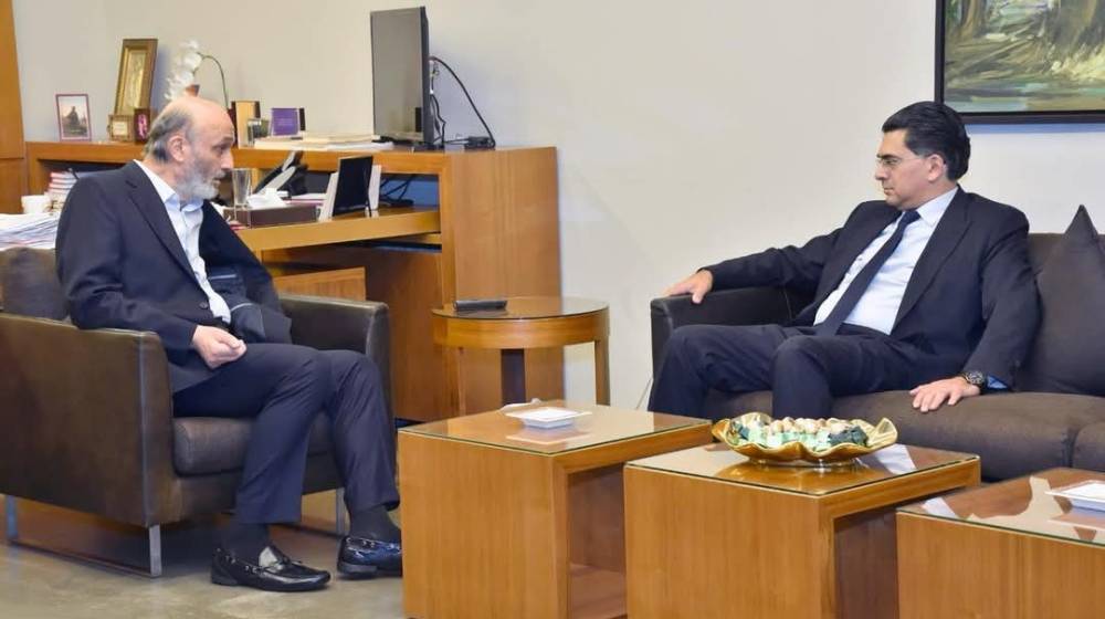 جعجع عرض مع وزير الإعلام الأوضاع العامة وقانون الإعلام المرئي والمسموع