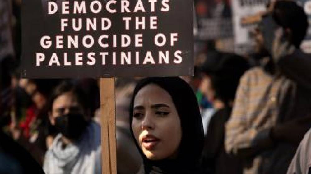 شيكاغو: تظاهرات متضامنة مع فلسطين.. والديمقراطيون يرفعون 