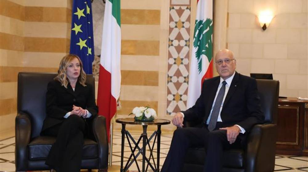 بعد وصولها الى بيروت... لقاءٌ بين ميقاتي ونظيرته الايطالية!