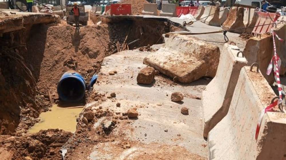 قطع طريق كفرشيما باتجاه الشويفات جراء 