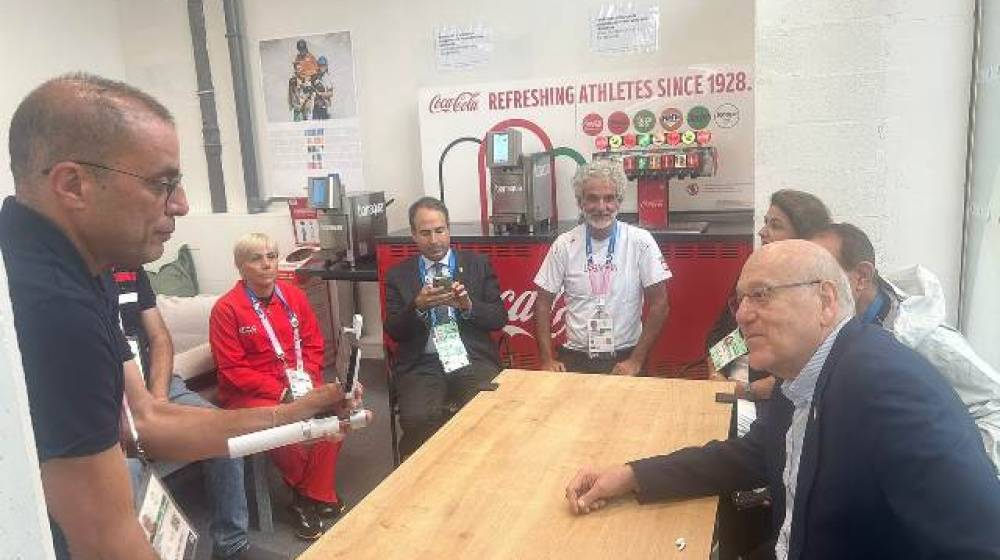 بالصور: ميقاتي يزور وعقيلته البعثة اللبنانية الى دورة الالعاب الاولمبية في فرنسا: أعتزّ باللاعبين اللبنانيين الذين يمثلون لبنان