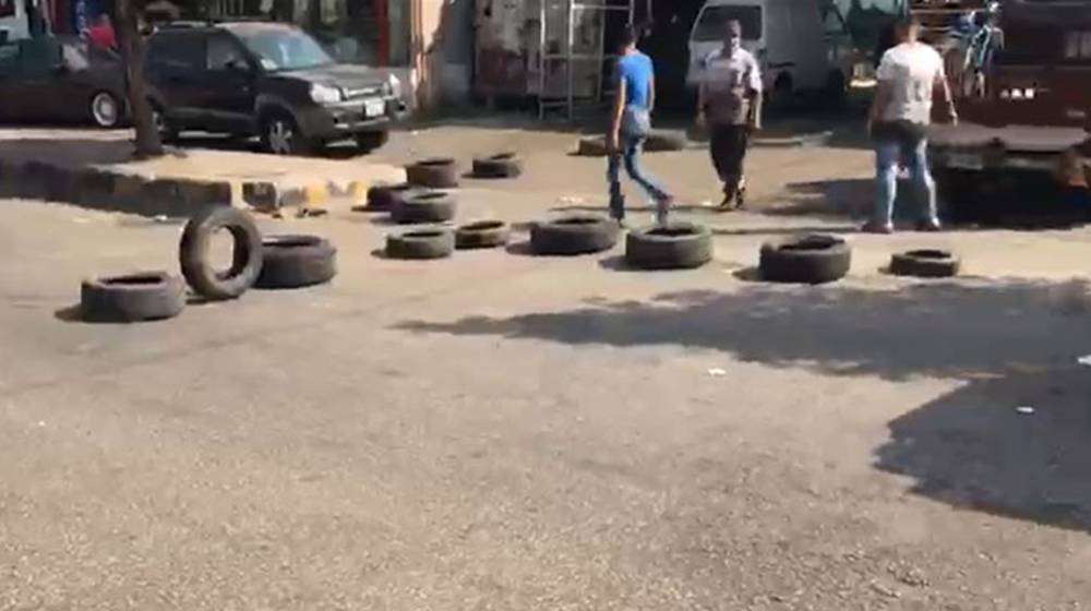 قطع طرقات في طرابلس