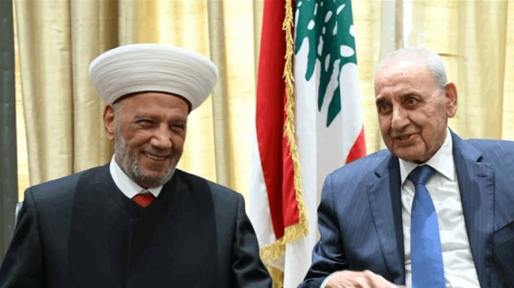 المفتي دريان من عين التينة: وحدة اللبنانيين أقوى سلاح بوجه مخططات إسرائيل